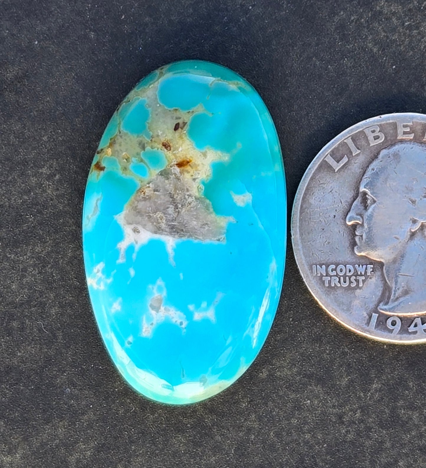 AAA Kingman Hardy Pit Turquoise Cabochon
