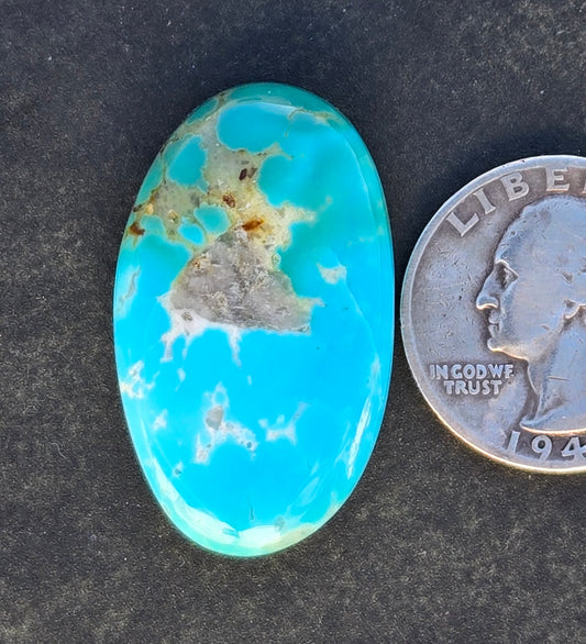 AAA Kingman Hardy Pit Turquoise Cabochon