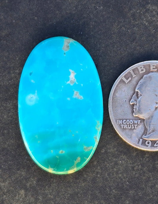AAA Kingman Hardy Pit Turquoise Cabochon