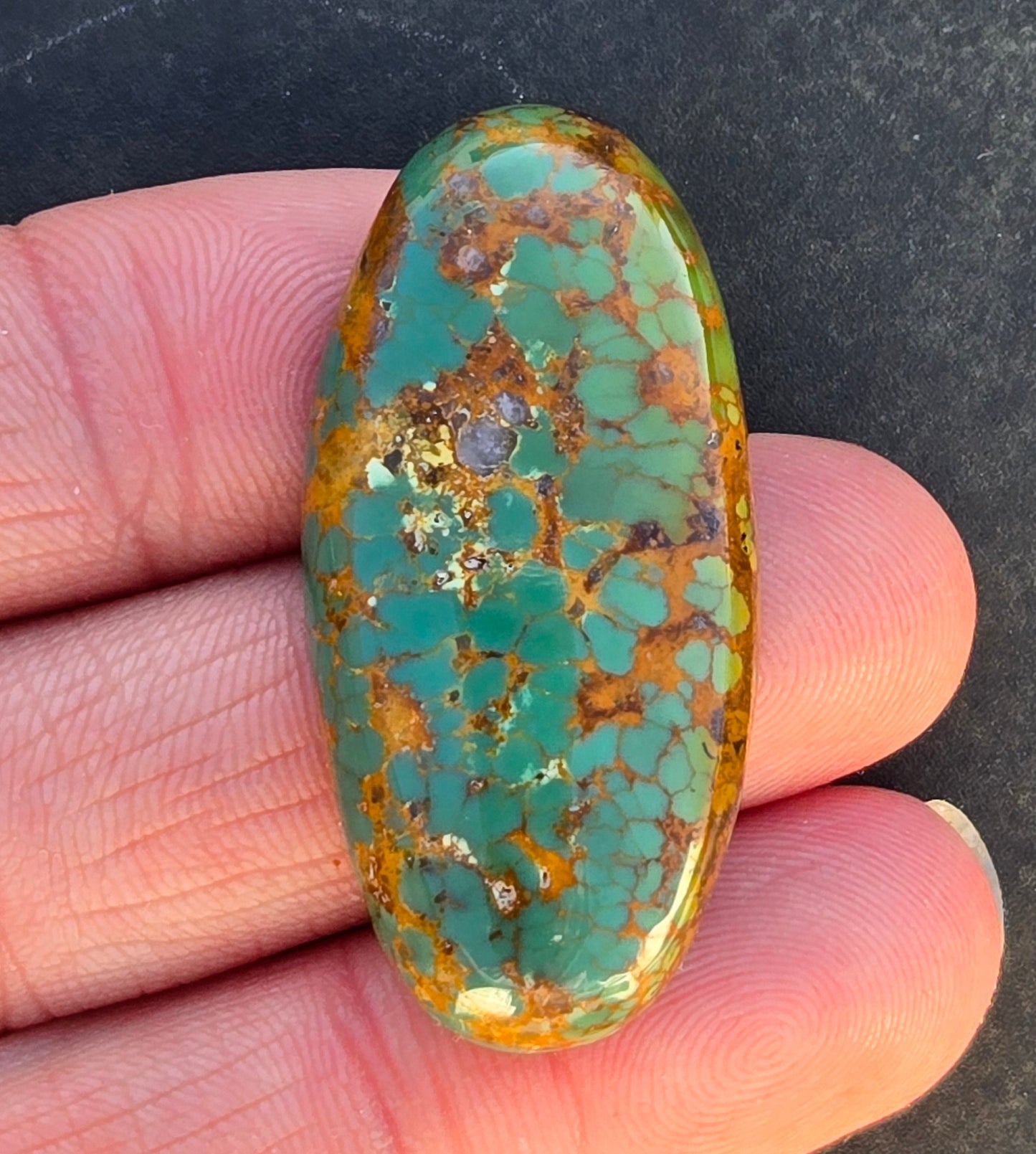 Golden Phoenix Turquoise (Hardy Pit) Cabochon