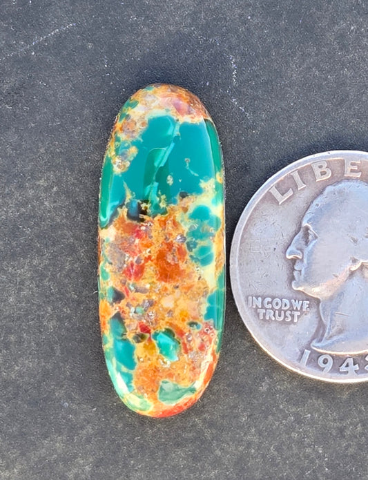 Golden Phoenix Turquoise (Hardy Pit) Cabochon