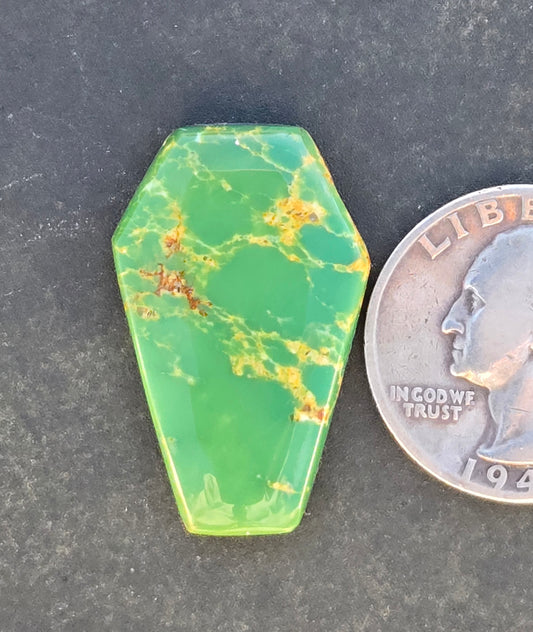 AAA Kingman Green Hardy Pit Turquoise Cabochon