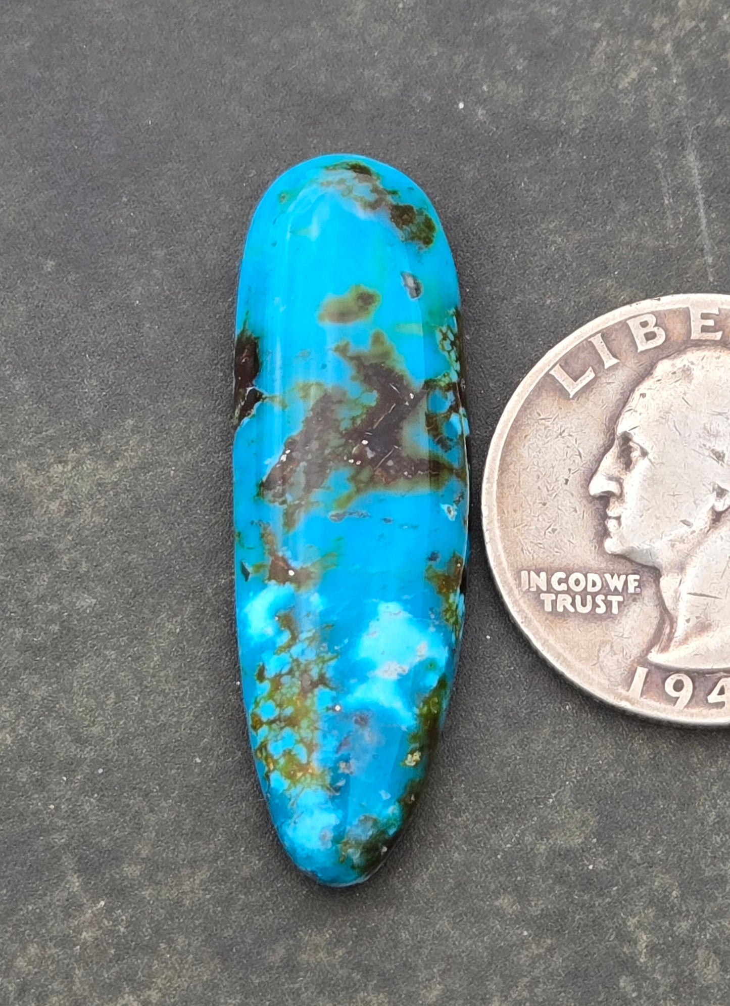 AAA Kingman Turquoise Mountain Red Web Cabochon
