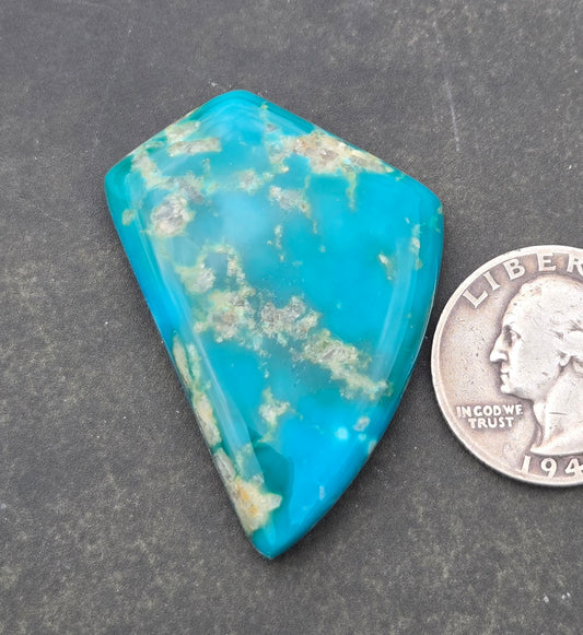 AAA Kingman Polychrome Hardy Pit Turquoise Cabochon
