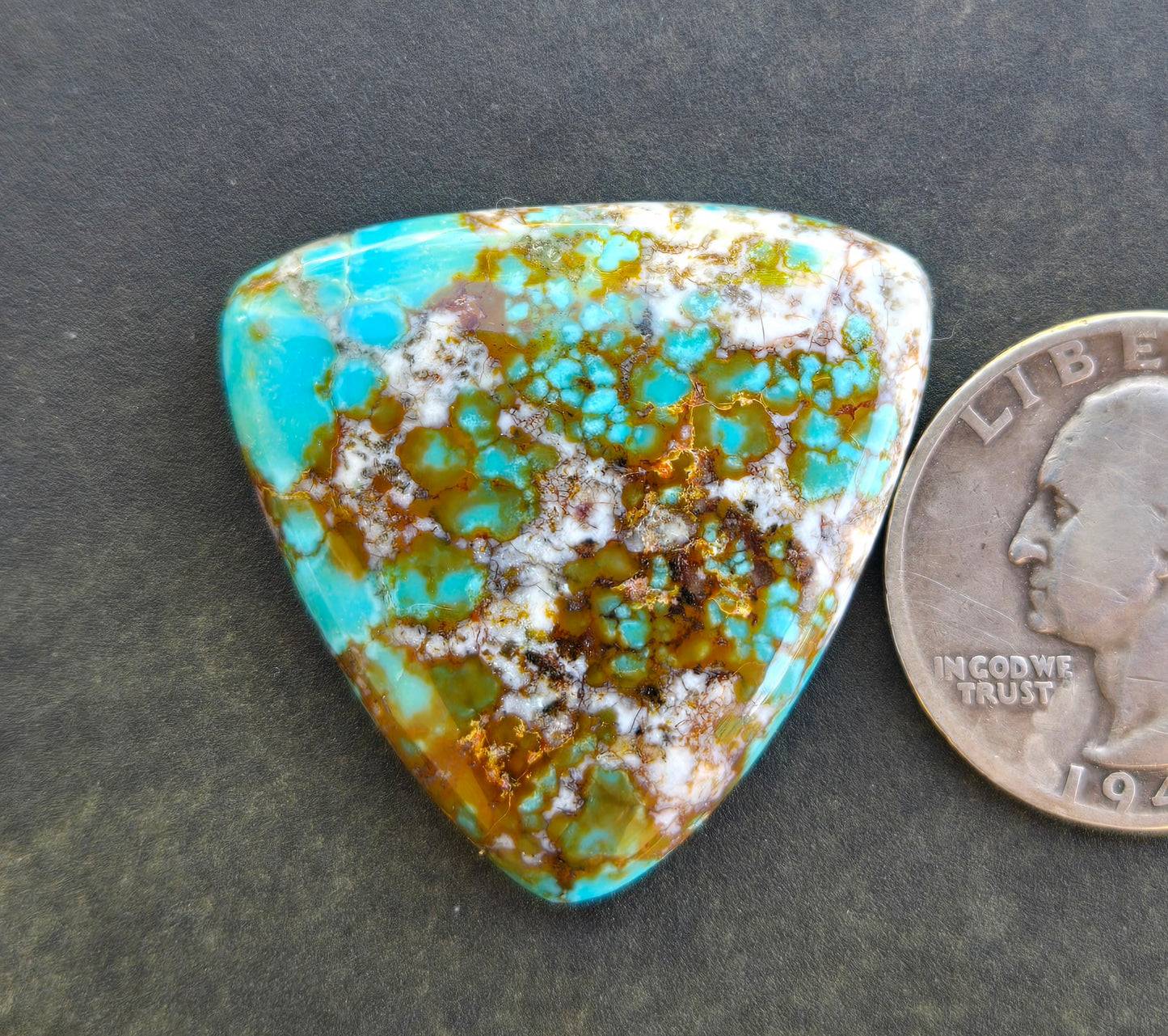 AAA Kingman Turquoise Mountain Red Web Cabochon