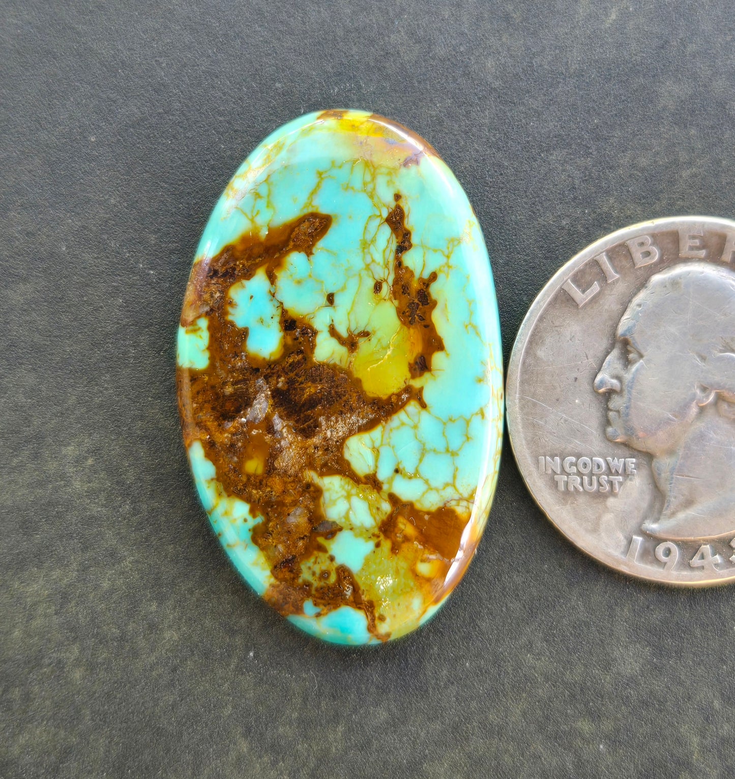 Golden Phoenix Turquoise (Hardy Pit) Cabochon