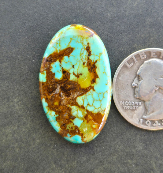 Golden Phoenix Turquoise (Hardy Pit) Cabochon