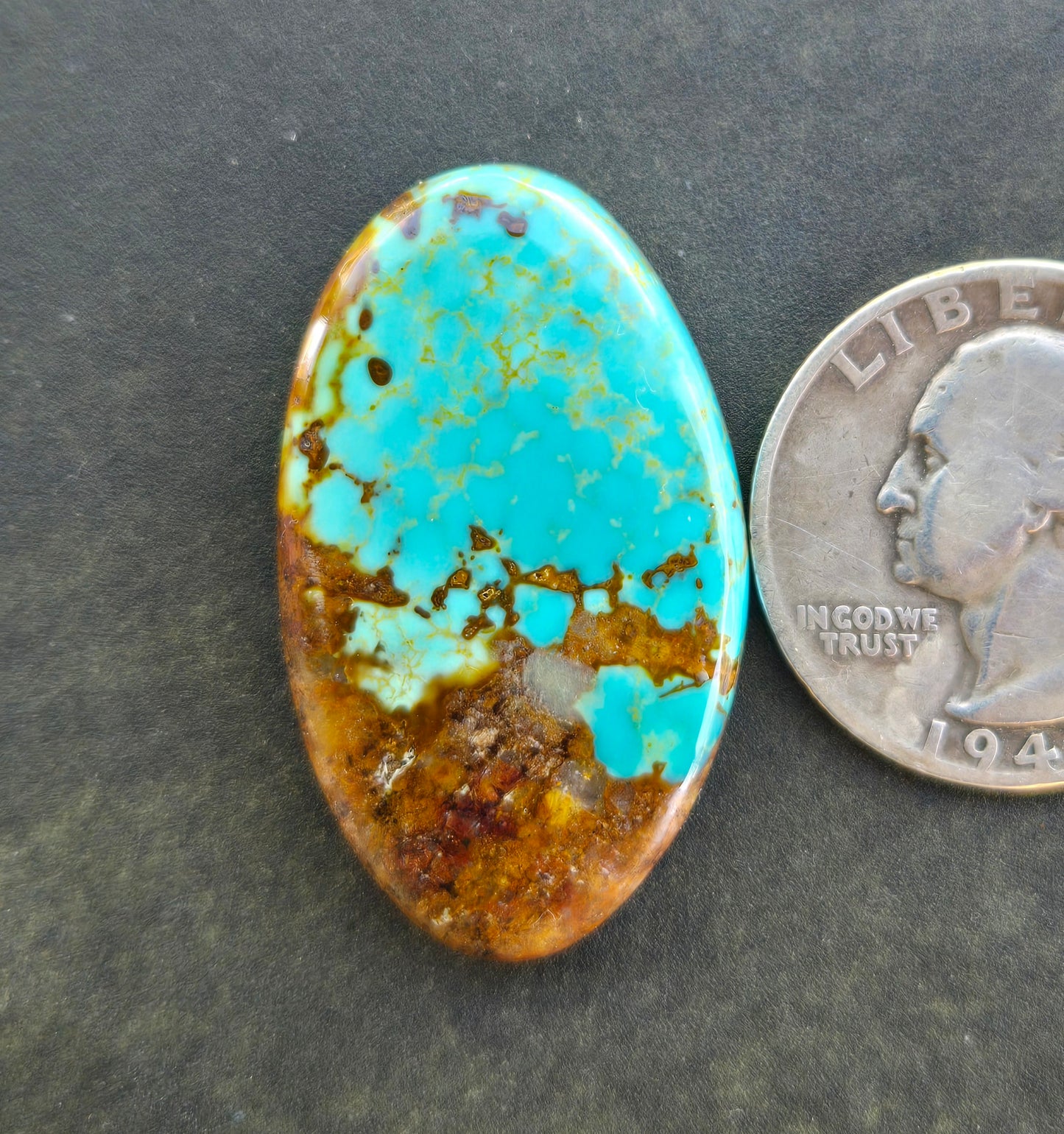 Golden Phoenix Turquoise (Hardy Pit) Cabochon