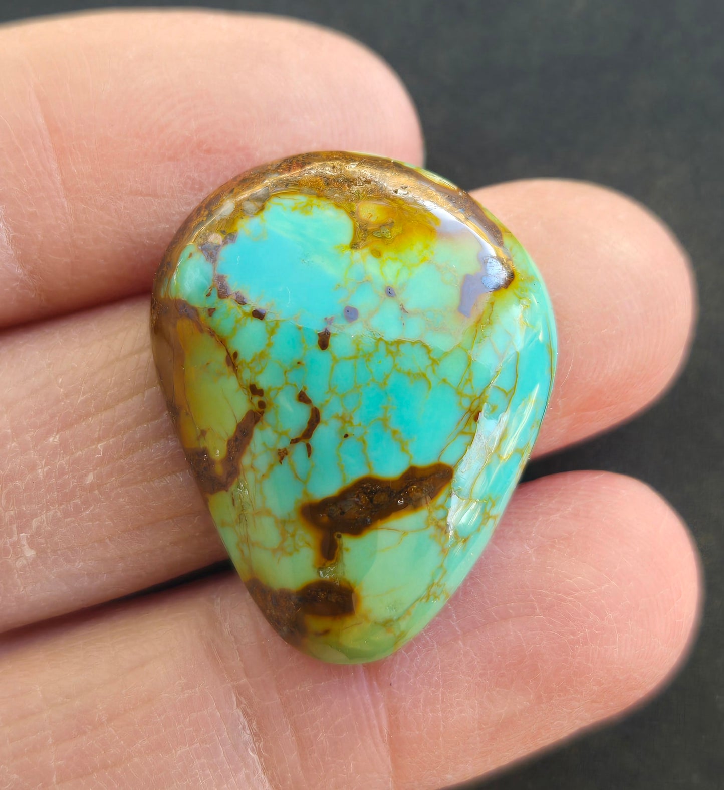 Golden Phoenix Turquoise (Hardy Pit) Cabochon