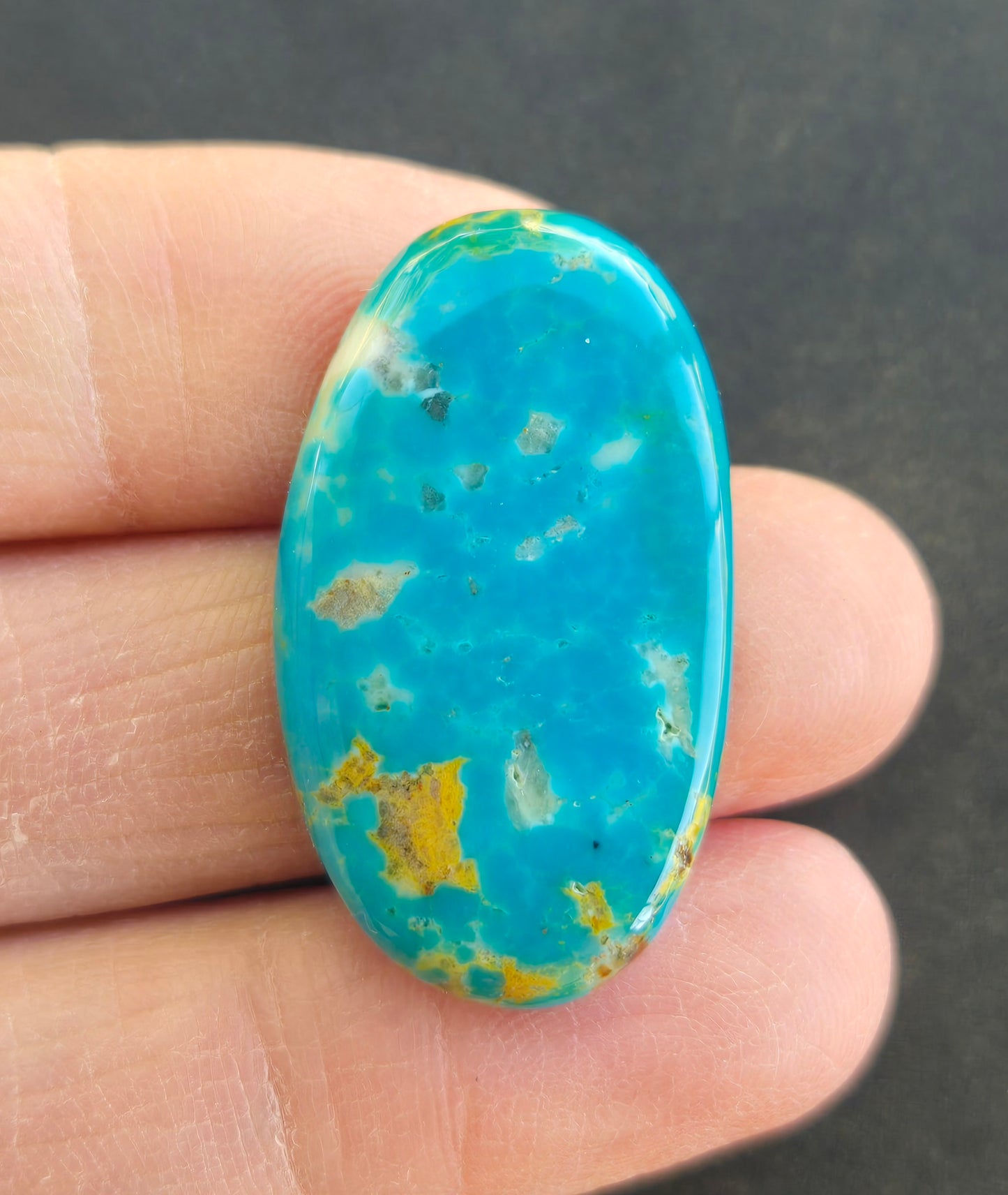Golden Phoenix Turquoise (Hardy Pit) Cabochon