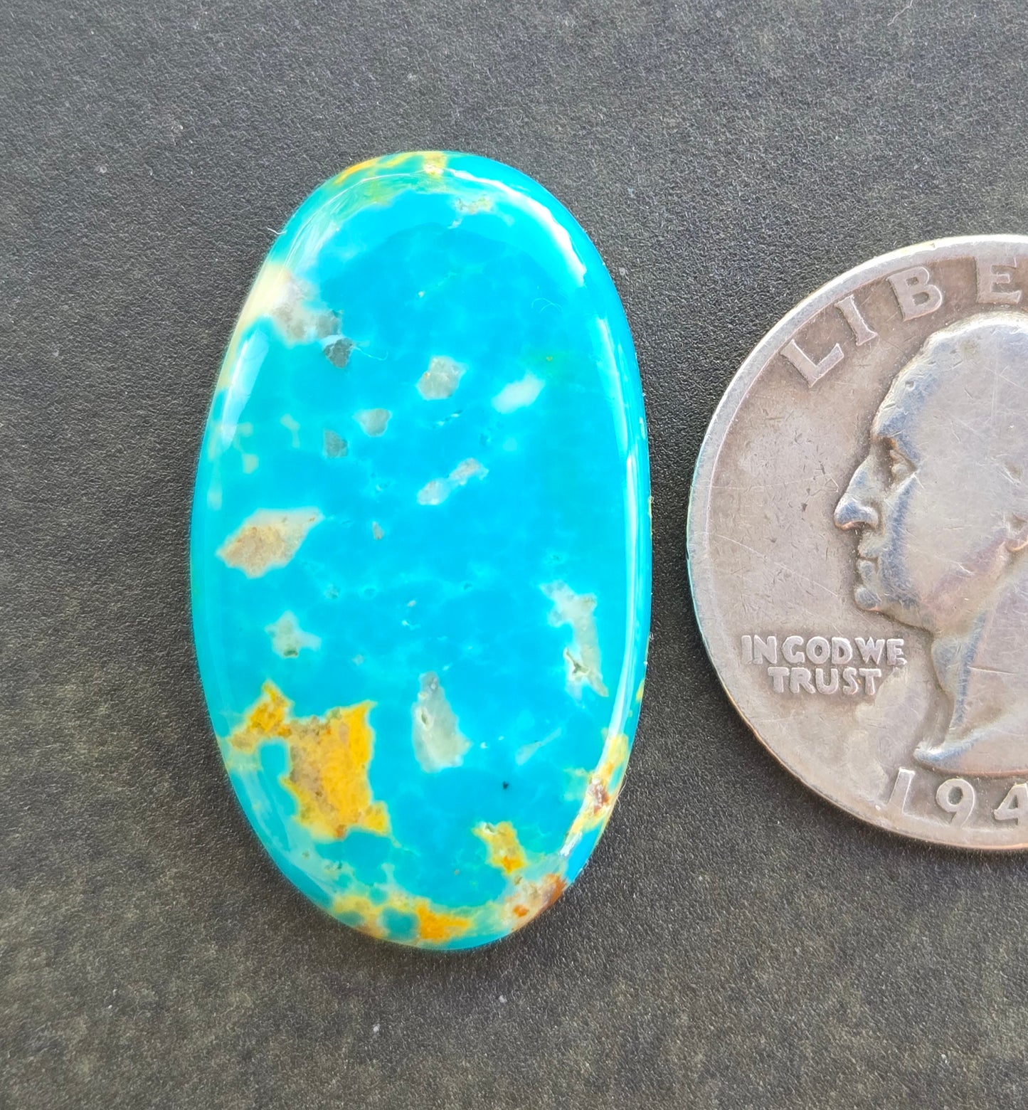 Golden Phoenix Turquoise (Hardy Pit) Cabochon