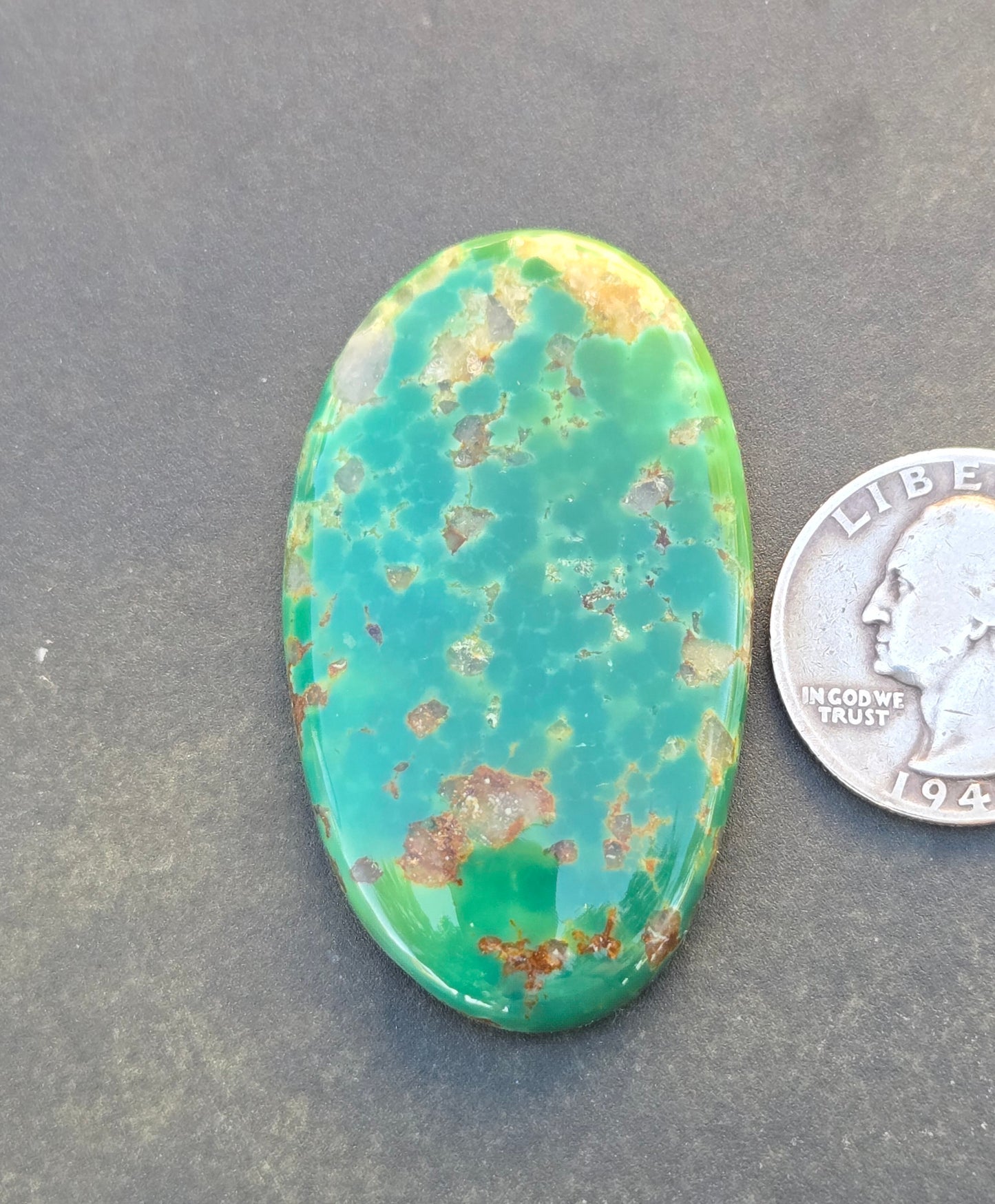 Golden Phoenix Turquoise (Hardy Pit) Cabochon