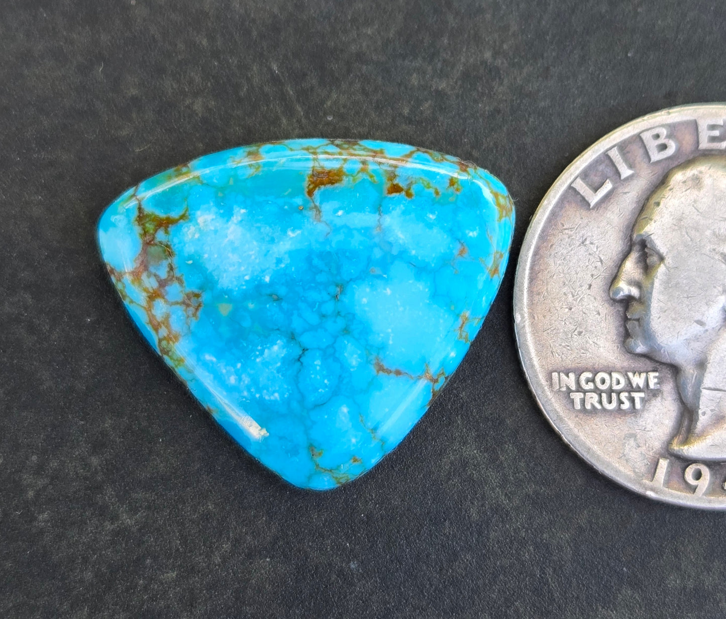 AAA Kingman Turquoise Mountain Red Web Cabochon