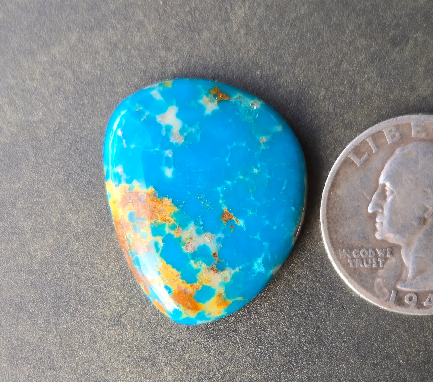 Golden Phoenix Turquoise (Hardy Pit) Cabochon