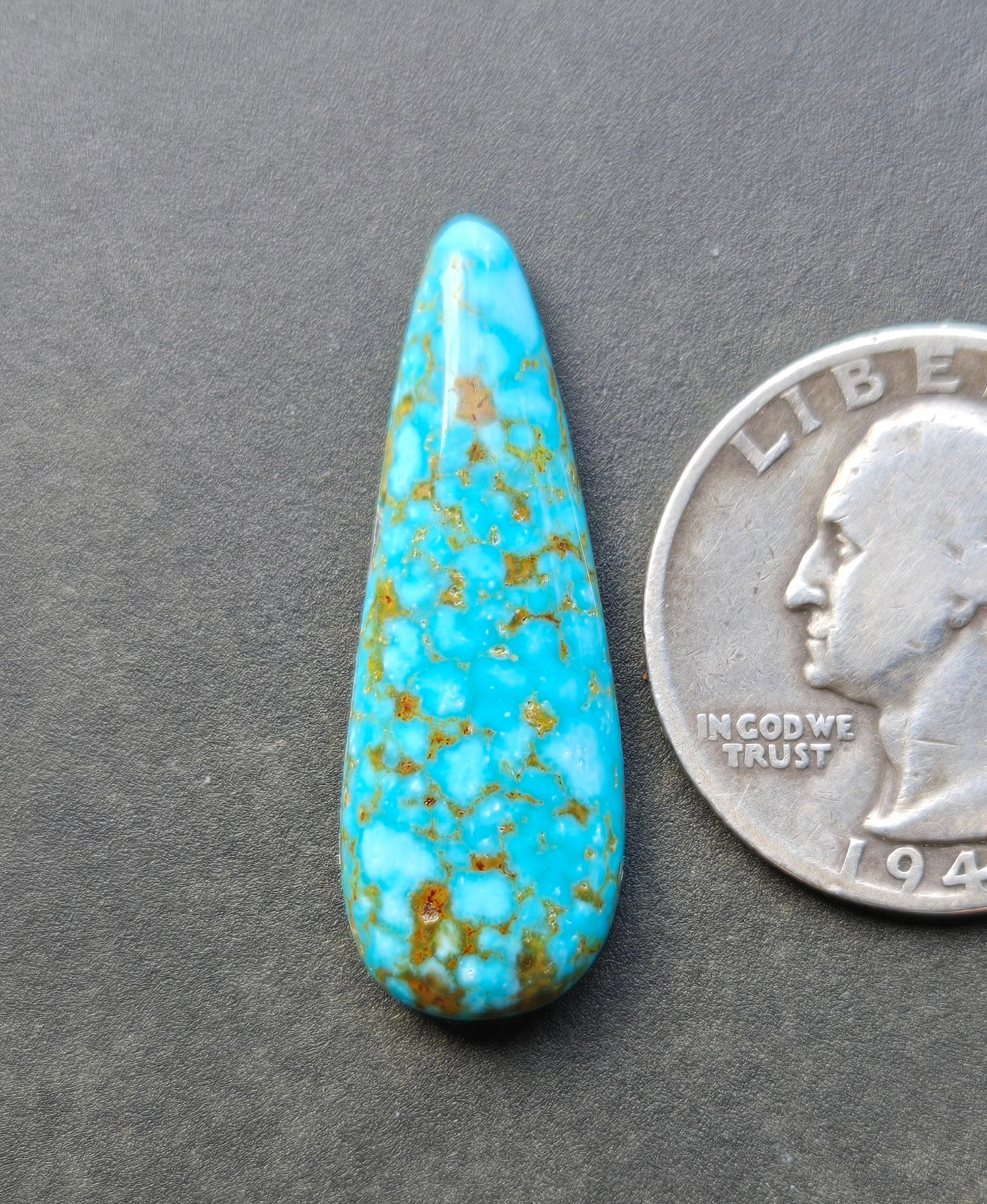AAA Kingman Turquoise Mountain Red Web Cabochon