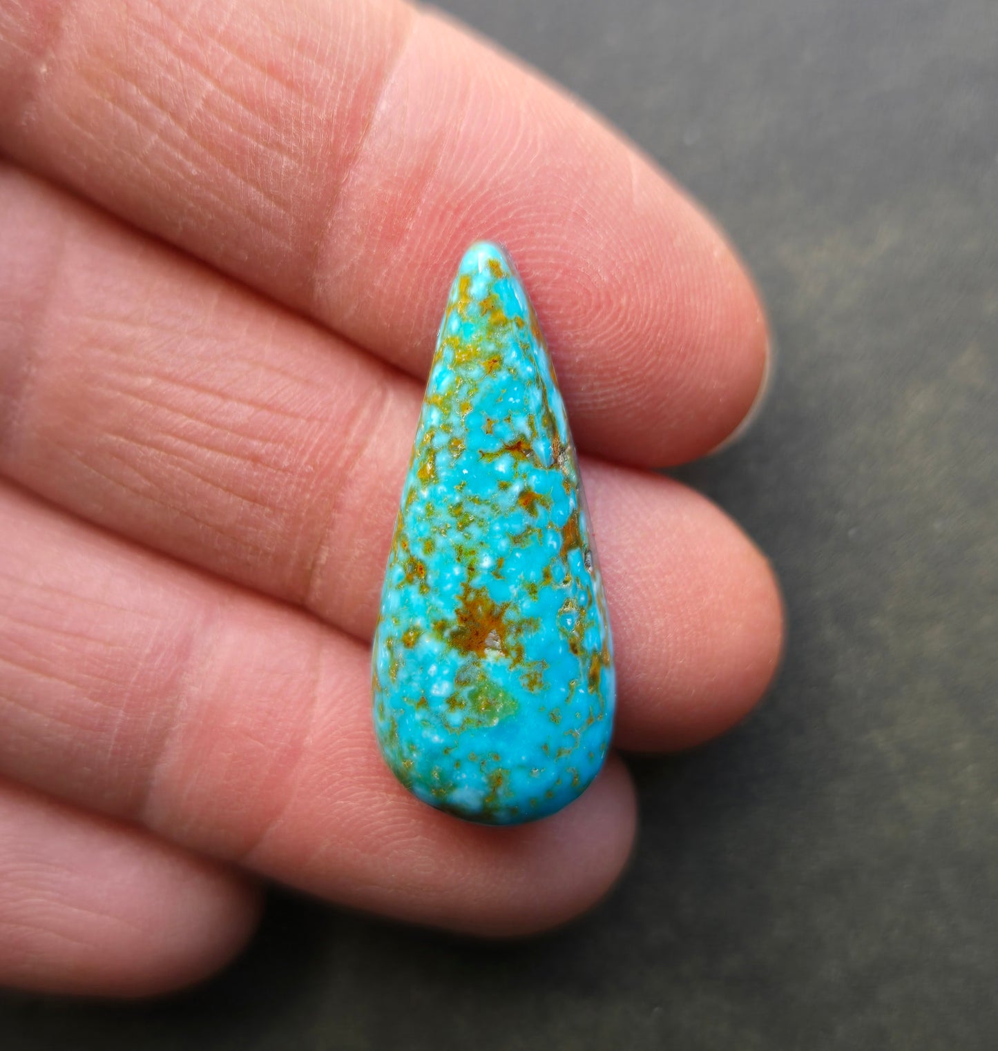 AAA Kingman Turquoise Mountain Red Web Cabochon