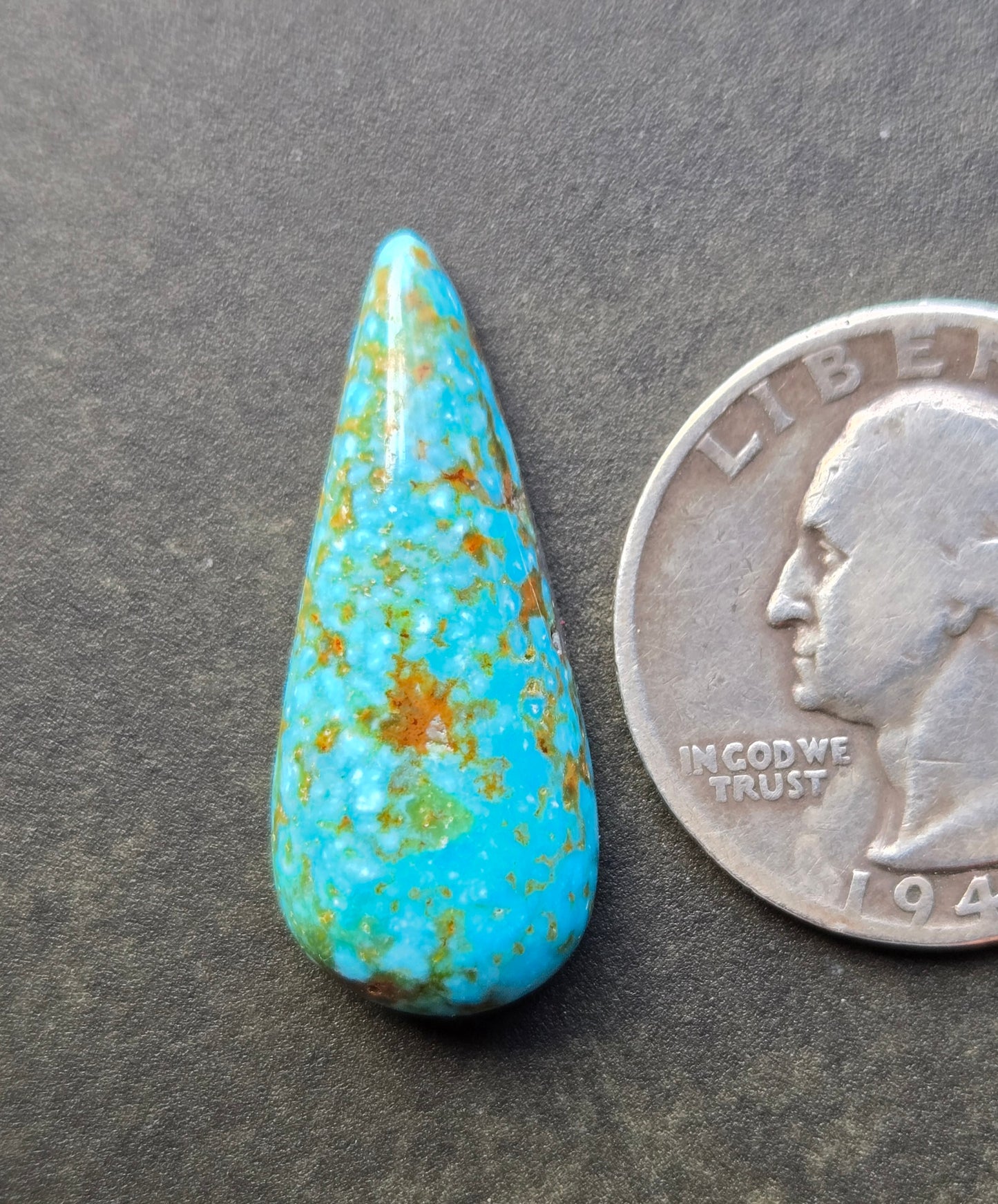 AAA Kingman Turquoise Mountain Red Web Cabochon
