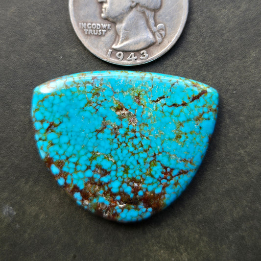 AAA Kingman Turquoise Mountain Red Web Cabochon