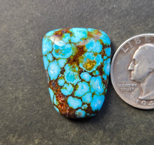 AAA Kingman Turquoise Mountain Red Web Cabochon