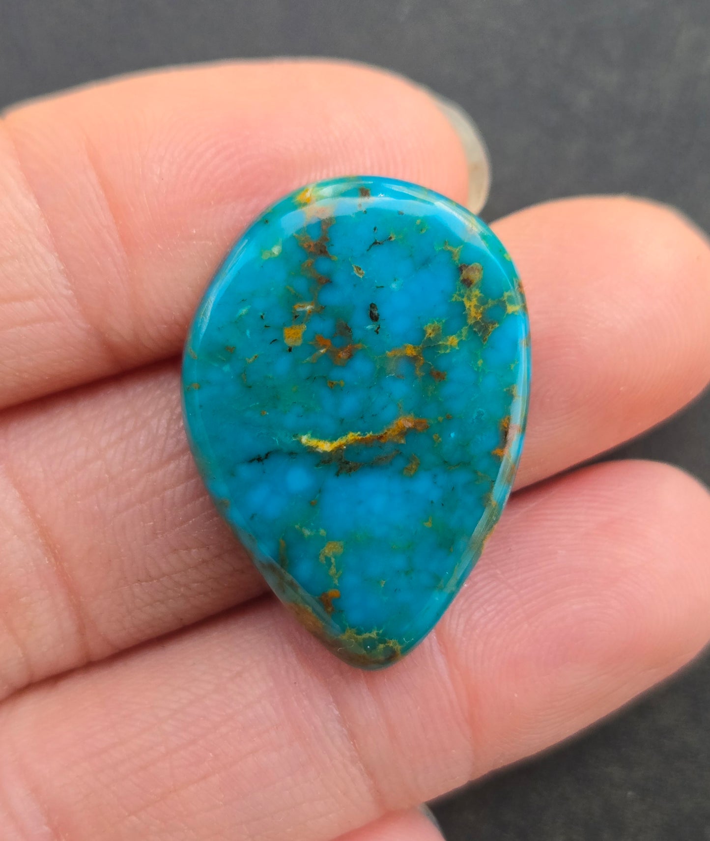 Golden Phoenix Turquoise (Hardy Pit) Cabochon