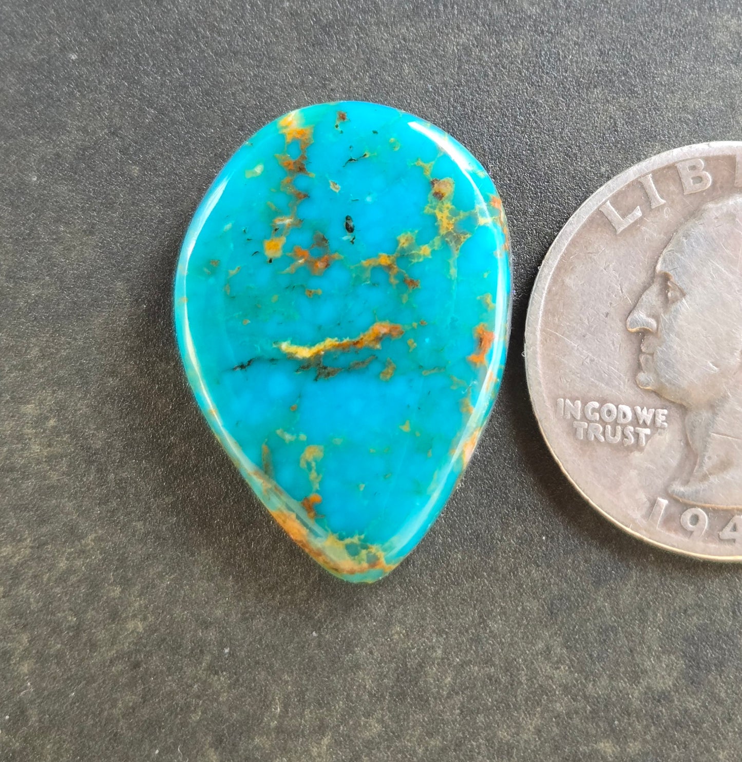 Golden Phoenix Turquoise (Hardy Pit) Cabochon