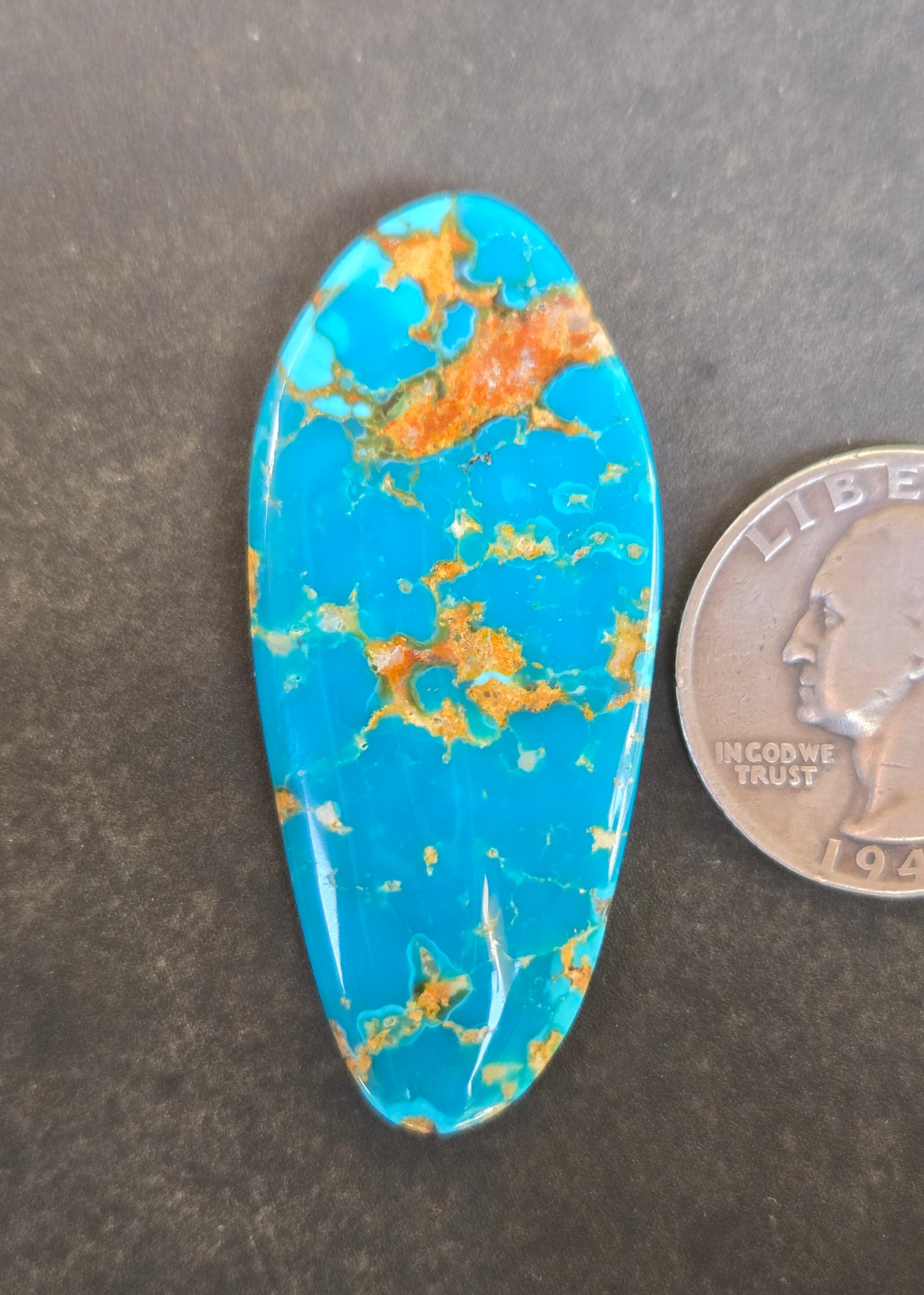 Golden Phoenix Turquoise (Hardy Pit) Cabochon