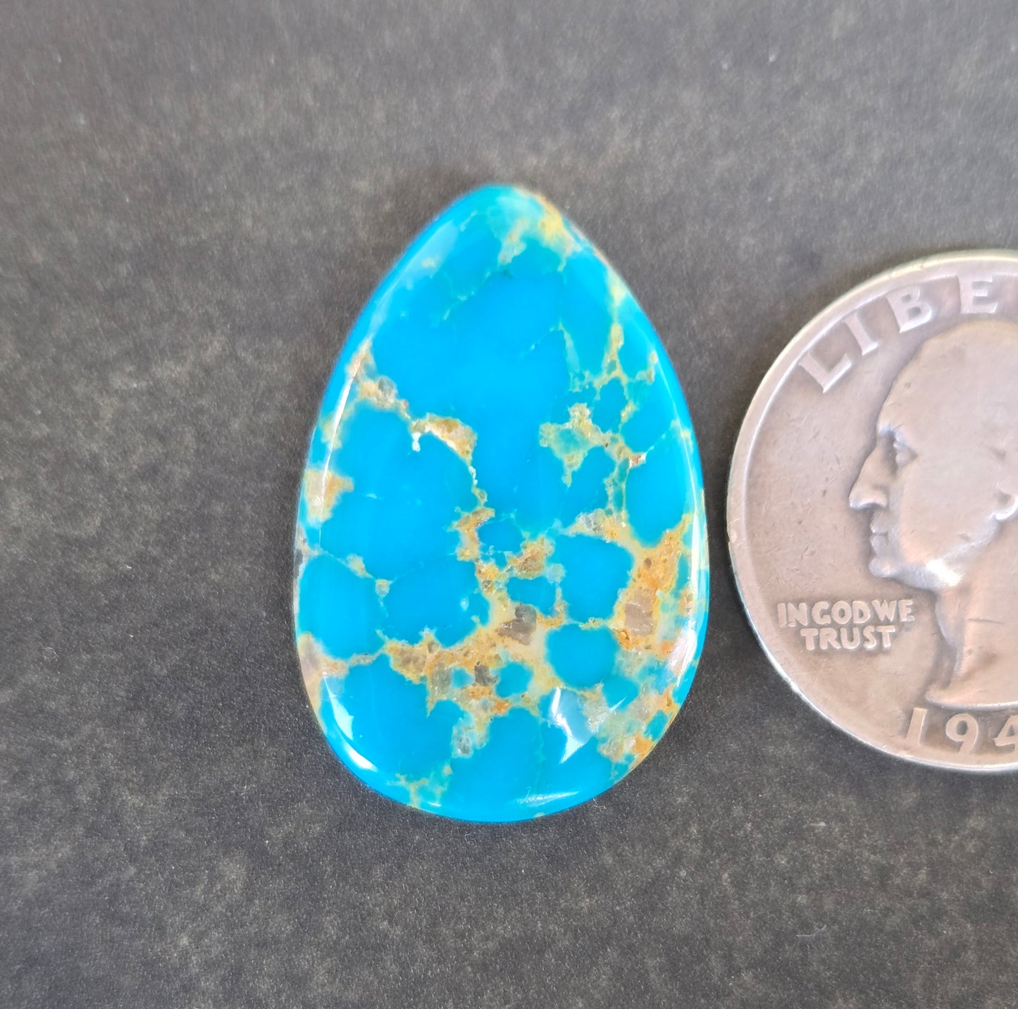 Golden Phoenix Turquoise (Hardy Pit) Cabochon