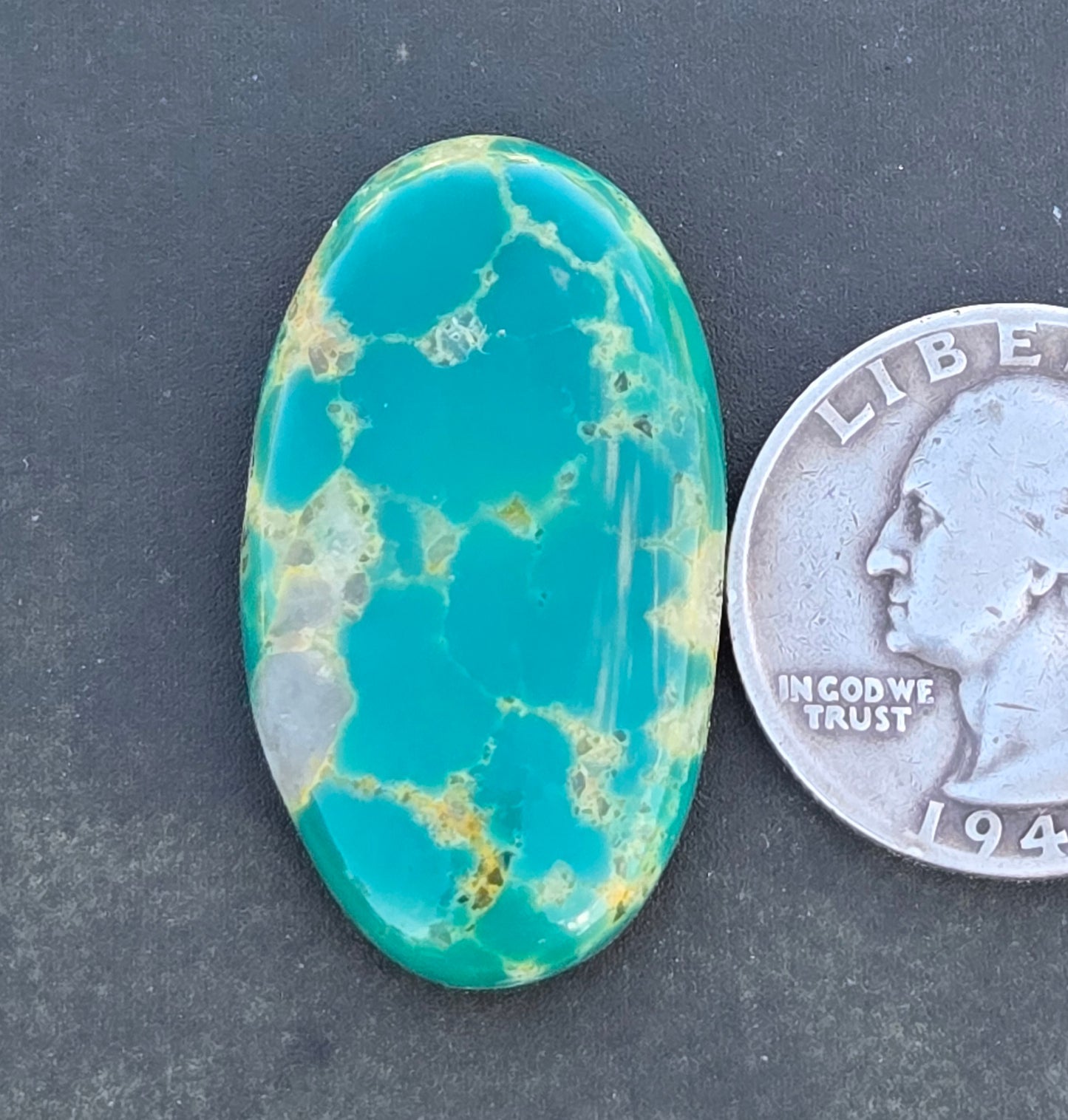 AAA Kingman Green Hardy Pit Turquoise Cabochon