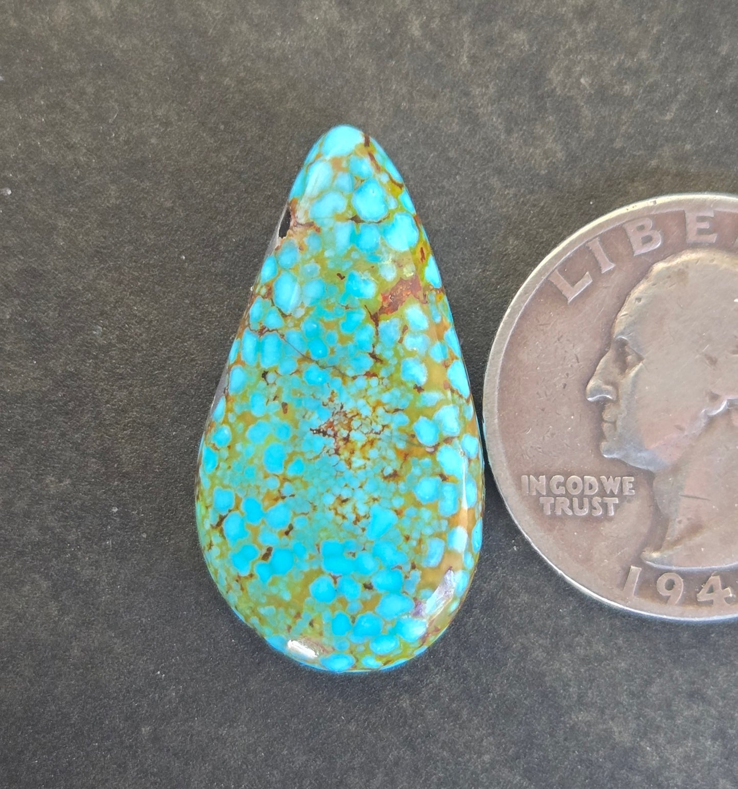 AAA Spiderweb Polychrome Kingman Turquoise Cabochon