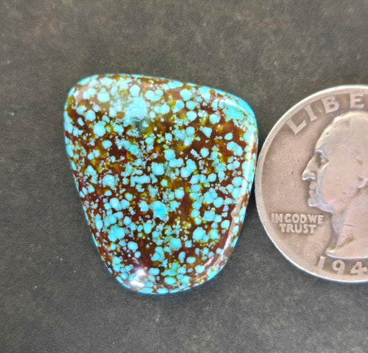 AAA Spiderweb Polychrome Kingman Turquoise Cabochon