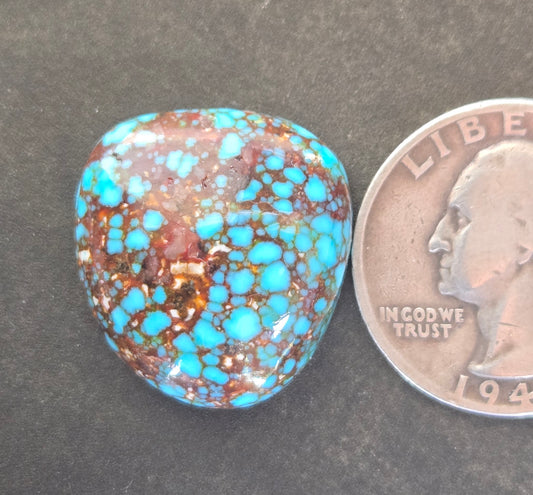 AAA Spiderweb Polychrome Kingman Turquoise Cabochon