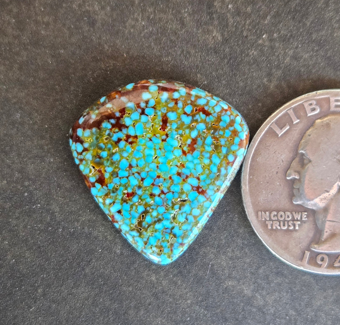 AAA Spiderweb Polychrome Kingman Turquoise Cabochon