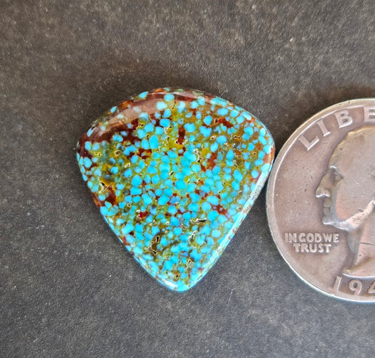 AAA Spiderweb Polychrome Kingman Turquoise Cabochon