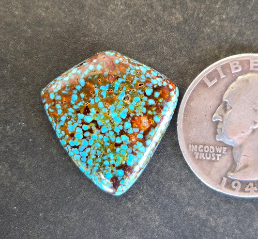 AAA Spiderweb Polychrome Kingman Turquoise Cabochon