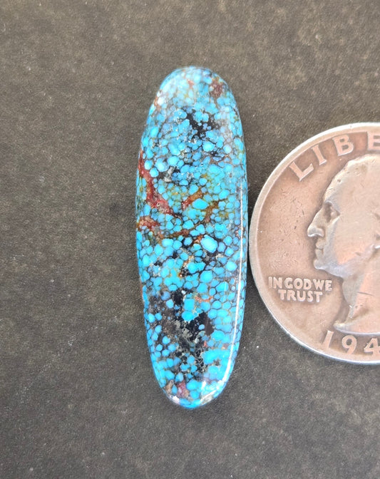 AAA Spiderweb Polychrome Kingman Turquoise Cabochon