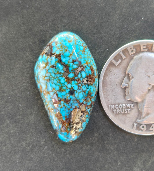 AAA Spiderweb Polychrome Kingman Turquoise Cabochon