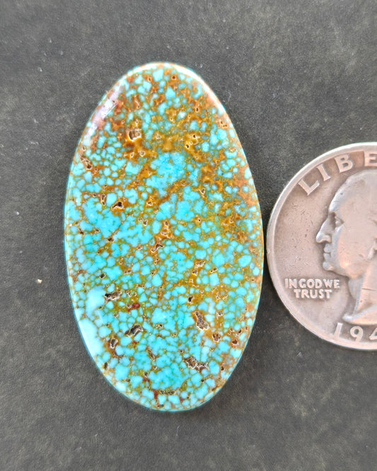 AAA Spiderweb Polychrome Kingman Turquoise Cabochon