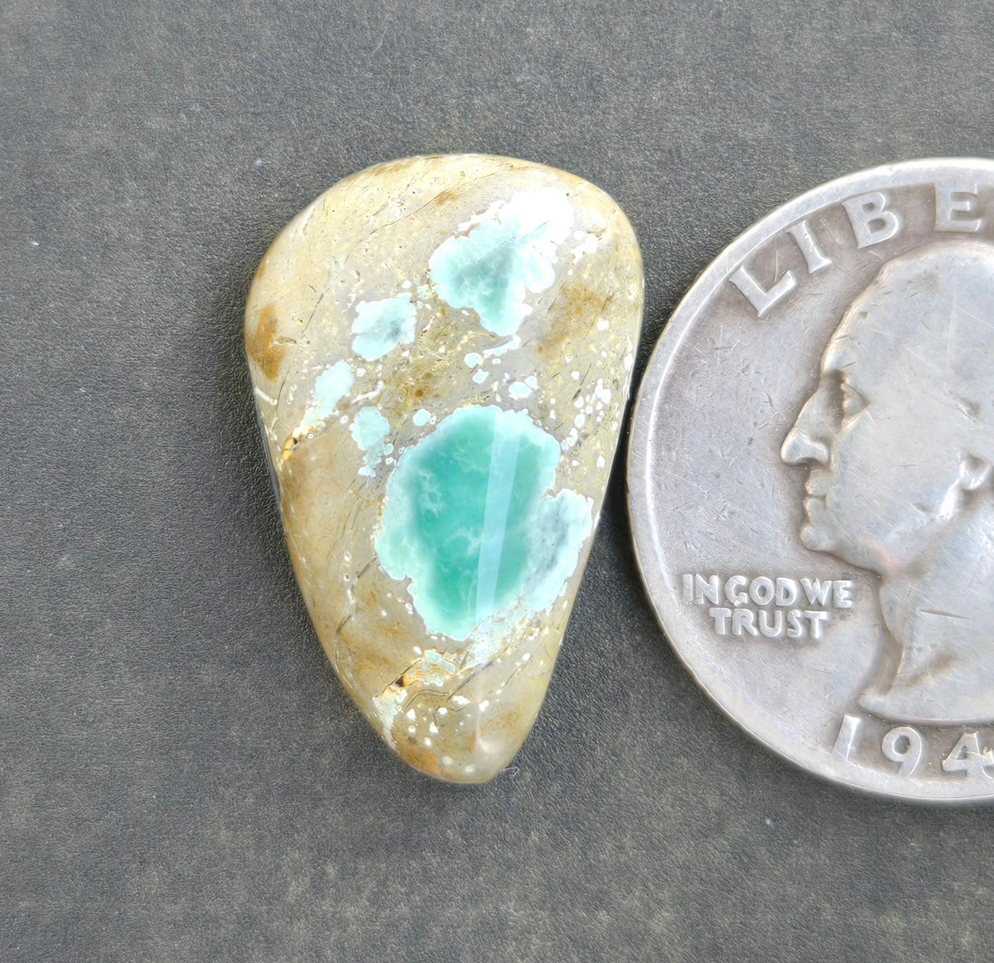 Turtleback Variscite Cabochon