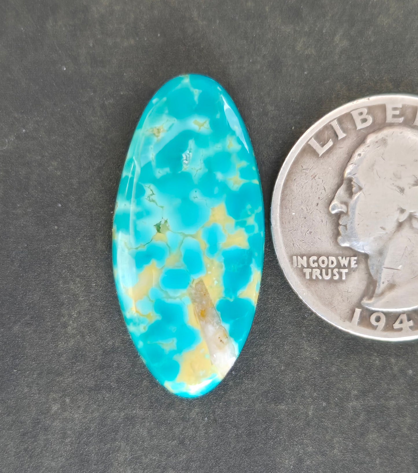 Golden Phoenix Turquoise (Hardy Pit) Cabochon