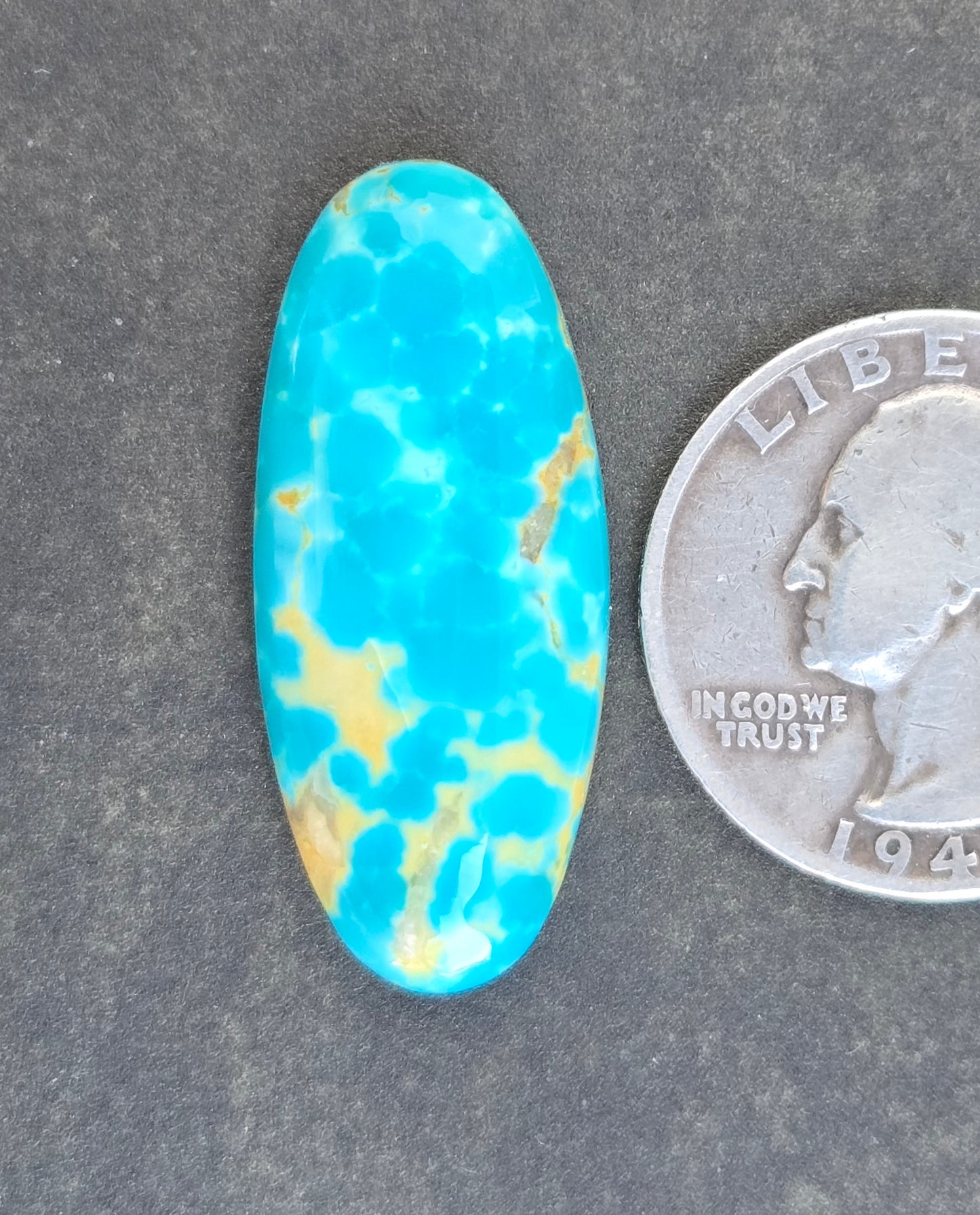 Golden Phoenix Turquoise (Hardy Pit) Cabochon