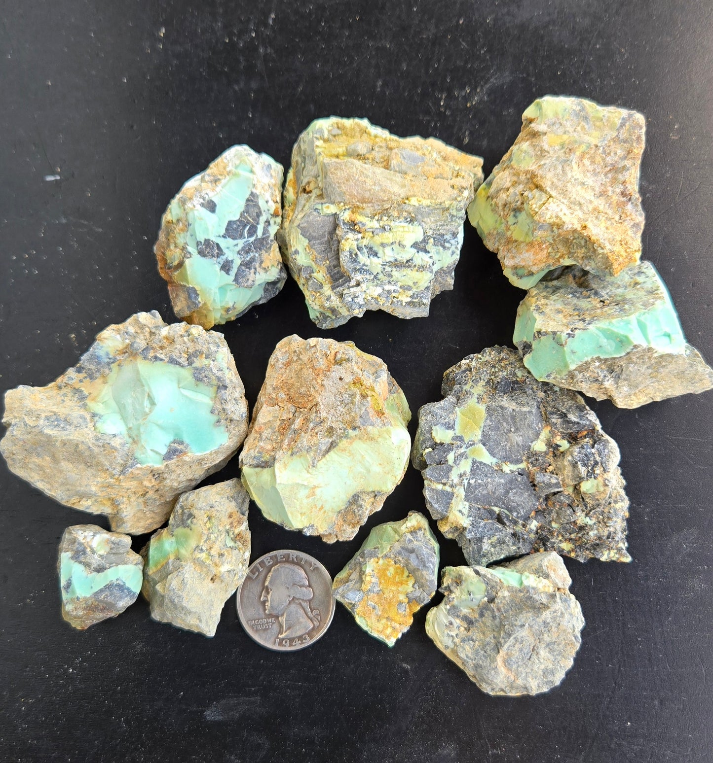 Gecko Variscite rough for cabbing -Natural Nevada Variscite- 448 grams lot 2