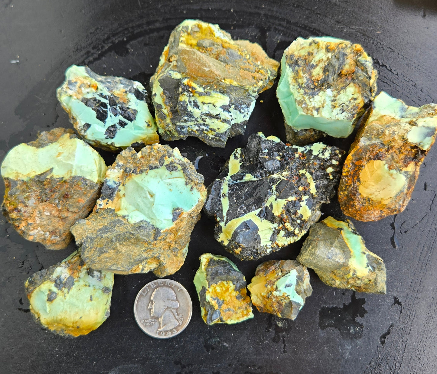Gecko Variscite rough for cabbing -Natural Nevada Variscite- 448 grams lot 2
