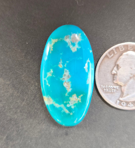 AAA Kingman Hardy Pit Turquoise Cabochon