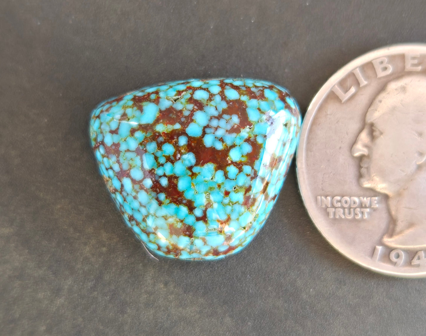 AAA Spiderweb Polychrome Kingman Turquoise Cabochon