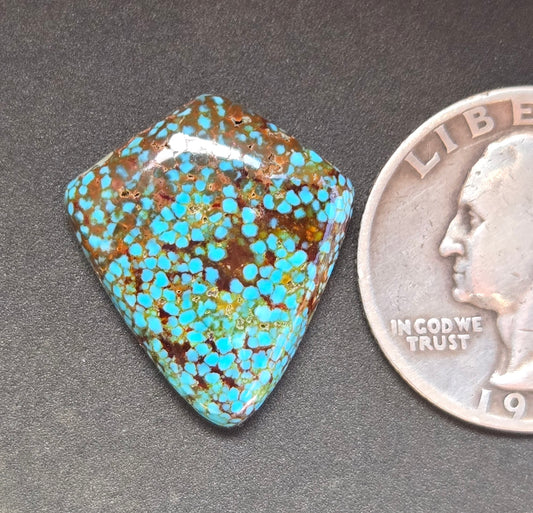 AAA Spiderweb Polychrome Kingman Turquoise Cabochon