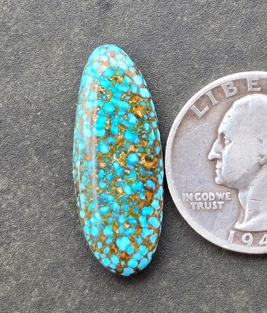 AAA Spiderweb Polychrome Kingman Turquoise Cabochon
