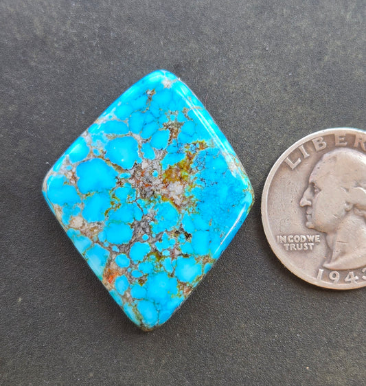 AAA Kingman Turquoise Mountain Red Web Cabochon