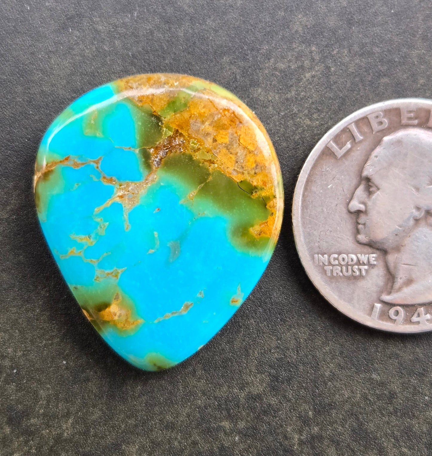 AAA Kingman Rising Phoenix Turquoise Cabochon