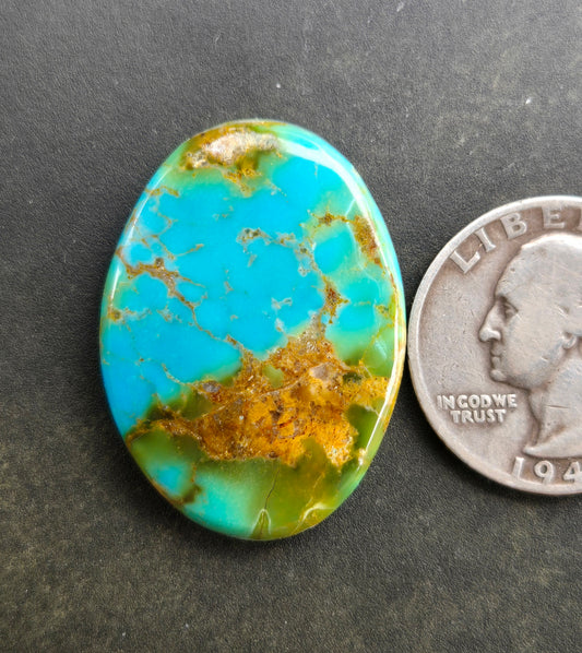 AAA Kingman Rising Phoenix Turquoise Cabochon