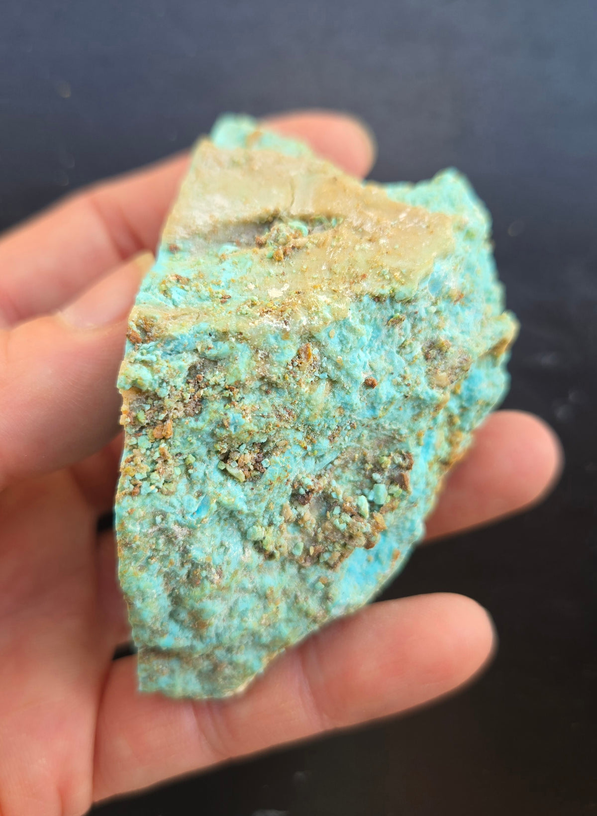 Patagonia Turquoise (Stella Blue Claim) rough for cabbing - 100 grams